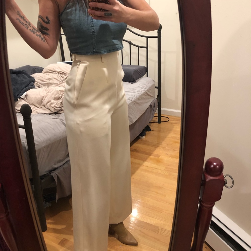Last Call! Vintage Chanel Cream Trousers-Offers ok